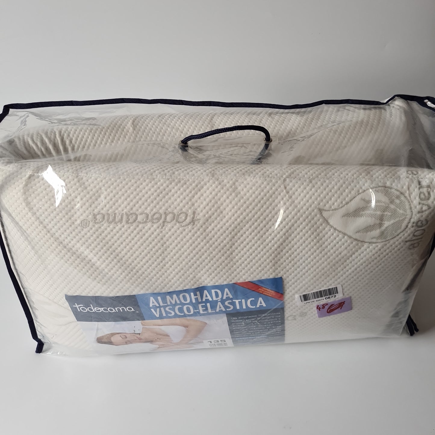 Todocama Viskoelastisches Kissen, Polyurethane, weiß, 135cm