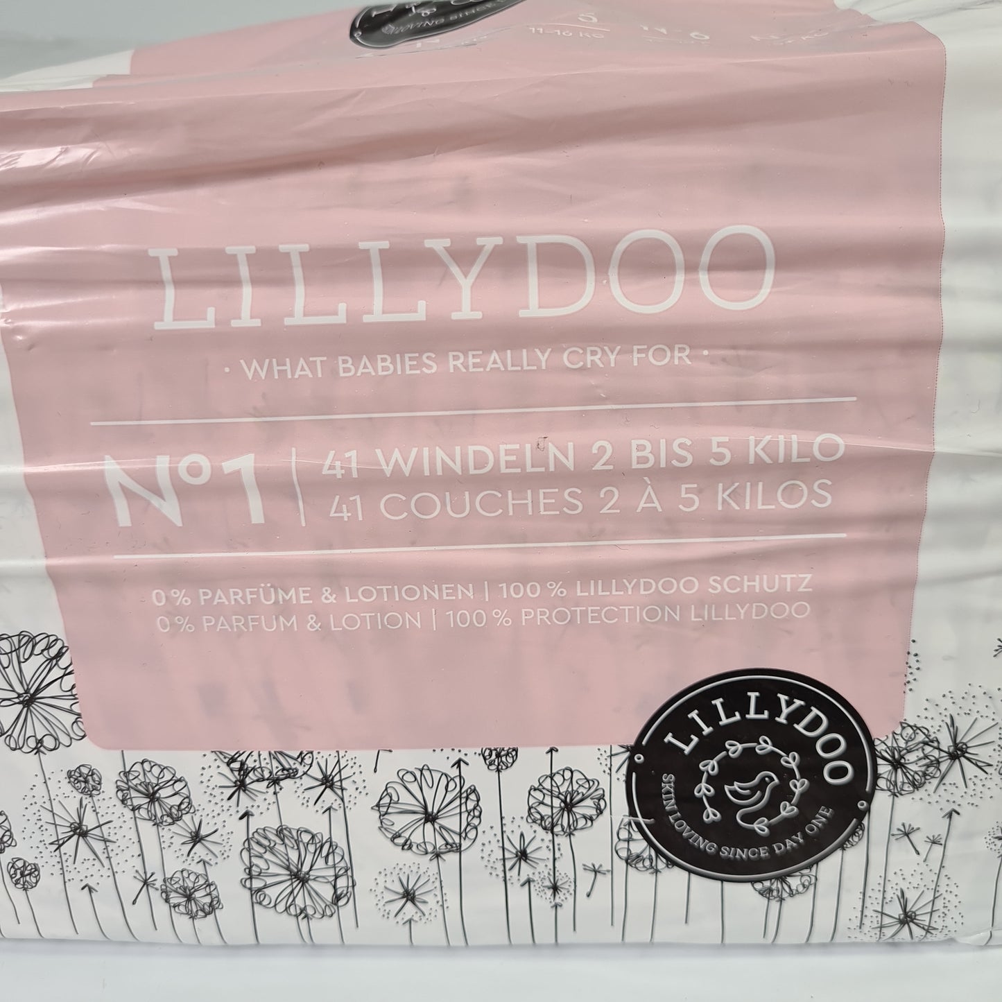 LILLYDOO hautfreundliche Windeln, Größe 1 (2-5 kg)