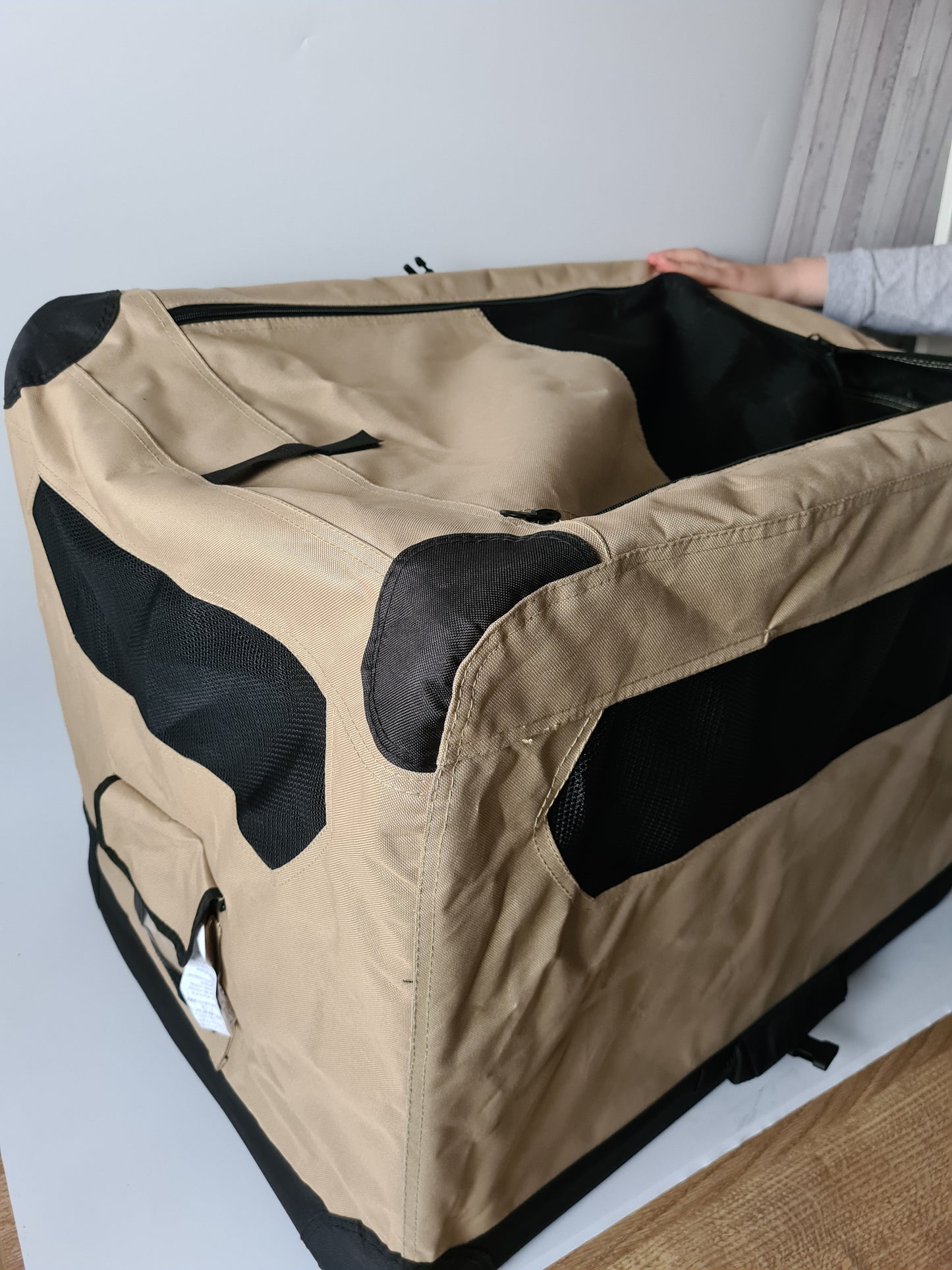 Faltbarer 76-cm-Hundekäfig mit weichen Seitenteilen