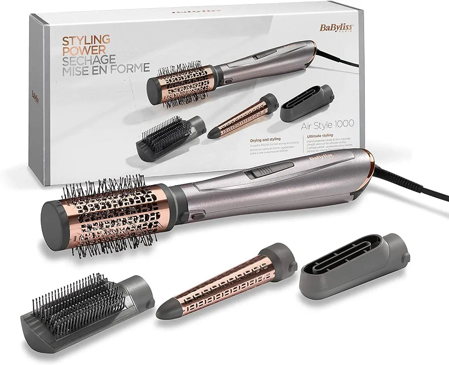 BaByliss Air Style 1000 Warmluftbürste mit 4 Aufsätzen
