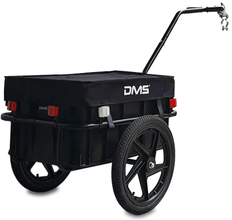 DMS® Fahrradanhänger Lastenanhänger Transportanhänger Anhänger 70L Handwagen Black