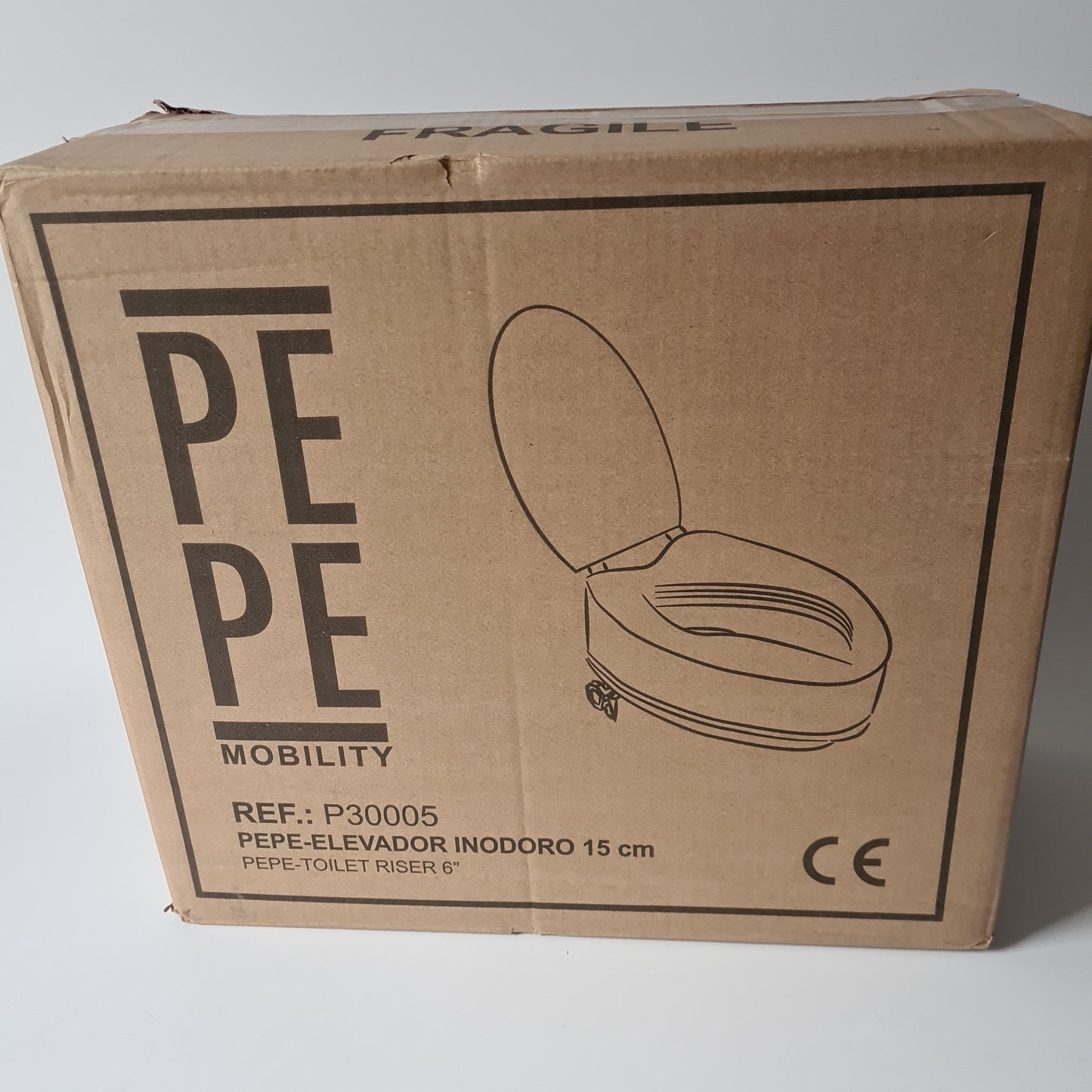 PEPE - Toilettensitzerhöhung 15cm mit Deckel