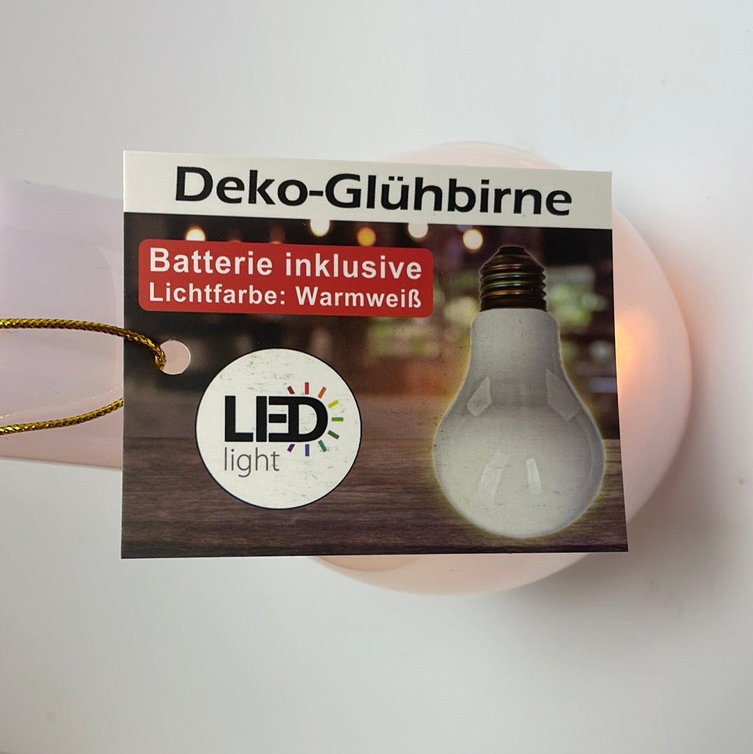 Glühbirne/ Becher mit LED, Deko